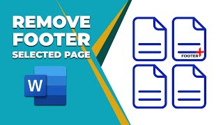 How to remove a footer from a selected page in Word [upl. by Oralla]