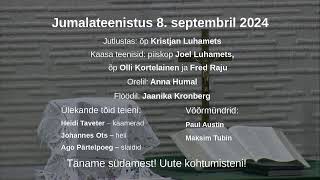 08092024 Jumalateenistus [upl. by Ramsa]