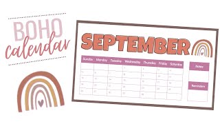 Boho Calendar Google Slide  Google Slide Tutorial  Aesthetic Tech [upl. by Nabois]