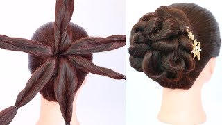 new latest messy bun hairstyle with amazing trick  party hairstyles  new hairstyle  hairstyle [upl. by Thin]