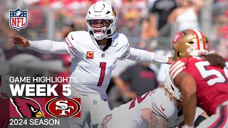 Arizona Cardinals vs San Francisco 49ers Game Highlights  NFL 2024 Season Week 5 [upl. by Vil]