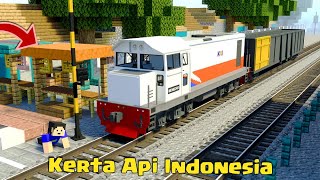 Kereta Api Indonesia dengan Gerbong Batu Bara di MCPE [upl. by Marcelo628]