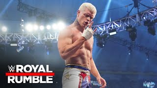 Cody Rhodes celebrates his Royal Rumble win WWE Royal Rumble 2023 highlights [upl. by Yllor]