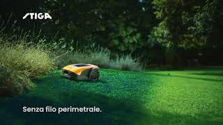 Robot tagliaerba autonomo senza filo perimetrale con tecnologia AGS [upl. by Enilegnave]