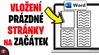 Jak vložit STRÁNKU na ZAČÁTEK dokumentu ve WORDU  Návod  Základy Wordu  Word [upl. by Theodora]