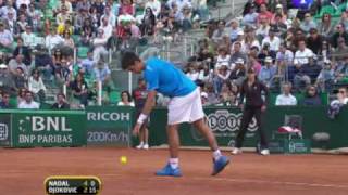 Nadal vs Djokovic highlights1er set final Masters 1000 Roma [upl. by Ahsimak]