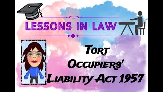 Occupiers Liability Lawful Visitors [upl. by Einalem]