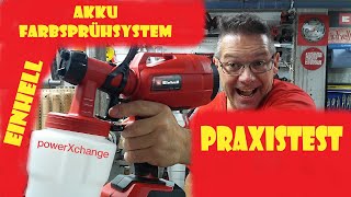 Praxistest Einhell Akku Farbsprühsystem TCSY 1860 von powerXchange einhellharry einhellag [upl. by Larue884]