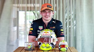 Max Verstappen onthult zijn speciale helm voor de 2021 Oostenrijkse GP’s [upl. by Nujra981]