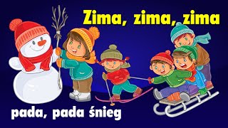 Zima zima pada pada śnieg  Lenka Sobczyk  piosenki dla dzieci  Jangok [upl. by Ahsinyt]