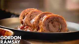 Slow Cooked Braised Stuffed Lamb Breast  Gordon Ramsay [upl. by Hairim]