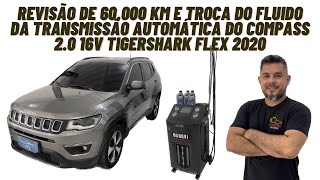 Jeep Compass 20 16v Tigershark Flex 2020 troca fluido transmissão automática pastilhas freio tras [upl. by Samp]