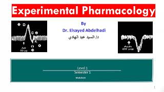 Experimental Pharmacology  Pharmacology Practical 3  Dr Elsayed Abdelhadi 2023  2024 [upl. by Reinald702]