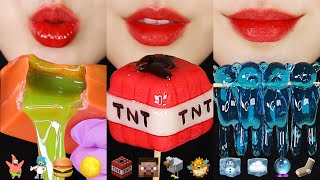 11MINUTES EMOJI EATING ASMR FOR SLEEP MINECRAFT FOOD WAX CANDY HONEY JELLY ASMR 🐔 [upl. by Thorn]