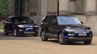 quotMove overquot New VIP Range Rovers escorted into Buckingham Palace [upl. by Jade799]