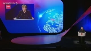 CeBIT 2012 Eröffnung durch Bundeskanzlerin Angela Merkel [upl. by Nnylhsa905]