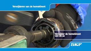 SKF  Montageprocedure van de nieuwe homokineet VKJA 5342 Renault Laguna I 18 [upl. by Bonn]