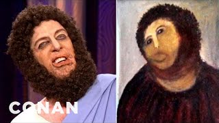 The REAL Jesus Defends His Spanish Portrait Restoration  CONAN on TBS [upl. by Sy]