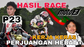 Hasil Race Moto2 Portugal 2024  Mario Aji Sukses Melesat ke P23 Meski Start P27 [upl. by Picco]