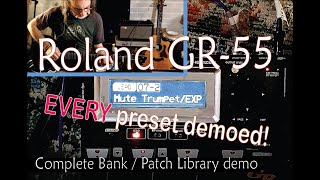 Roland GR55 Guitar Synthesizer  EVERY preset demo with Godin xtSA guitar [upl. by Wolgast]