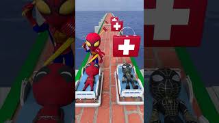 GTA V Latest Upgraded Deadpool and BLACK Spidey Lying on Hospital Bed gta [upl. by Einomrah767]