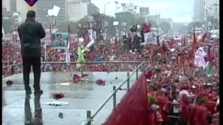 Video ZKVTV Chávez bajo la lluvia su discurso el 4 de octubre de 2012 en el cierre de campaña [upl. by Aleek]