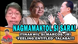 NAGMAMAKTOL SI SARA ITINAKWIL SI MARCOS JR FEELING ENTITLED TALAGA [upl. by Urdna956]