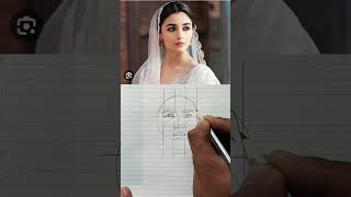 Alia Bhatt drawing kalakritikibaatRamanArt  art viral shorts [upl. by Jamey]