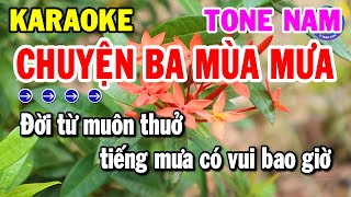 Karaoke Chuyện Ba Mùa Mưa Tone Nam Nhạc Sống Beat Hay Nhất  Kho Nhạc Karaoke [upl. by Fernandez]