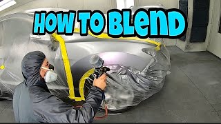 Car Painting How to Blend Paint in SMALL Areas [upl. by Hallam618]