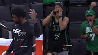 Celtics fans with the boos for Kyrie Irving in his return  Celtics vs Nets Game 3 [upl. by Nylanej]