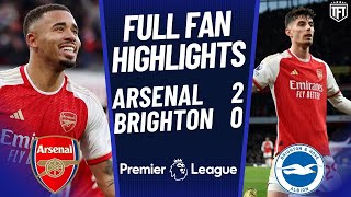 Arsenal GO TOP Havertz Masterclass Arsenal 20 Brighton Highlights [upl. by Sitnik]