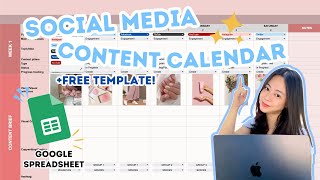 HOW I PLAN MY SOCIAL MEDIA CONTENT USING GOOGLE SHEET  2023 FREE TEMPLATE [upl. by Inava]