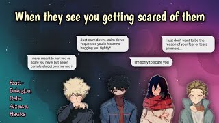 MHA x yn  When they see you getting scared of them  Texting story [upl. by Annice]