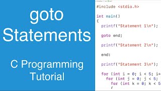 goto Statements  C Programming Tutorial [upl. by Philipson551]