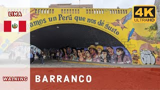 4K Walking tour Lima 🇵🇪  Barranco  Peru 2023 [upl. by Barthel]