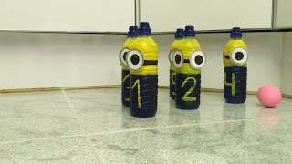 Construcción de los bolos con botellas de plástico [upl. by Syxela]