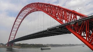 CONSTRUÇÃO DA MAIOR PONTE EM ARCO DO MUNDO NA CHINA [upl. by Aeriell]