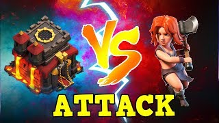 VALKYRIE ATTACK Th10 War Base COC 3 Star Town Hall 10 Clan Wars Attack Strategy  Clash of Clans [upl. by Aguayo]