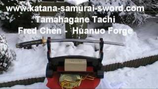 Huanuo Tamahagane Tachi wwwkatanasamuraiswordcom [upl. by Wons]