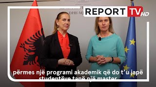 Kumbaro−Mogherini nënshkruajnë memorandumin Studentët e Kolegjit të Evropës ambasadorë të turizmit [upl. by Storer904]