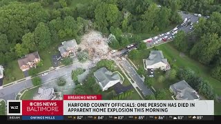 Harford County Fire investigate apparent house explosion leaving one dead in Abingdon [upl. by Etteb444]