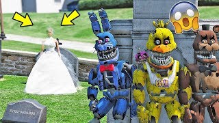 NIGHTMARE ANIMATRONICS INVADIRAM NO CEMITÉRIO ASSOMBRADO  GTA V Five Nights at Freddys [upl. by Gnut919]