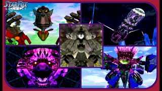 Star Fox Assault  All Boss Encounters  NO DAMAGE Gold Level [upl. by Inasah]