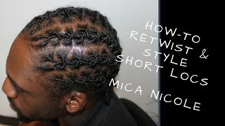 TUTORIAL  HOW TO RETWIST amp STYLE SHORT LOCS [upl. by Kai]