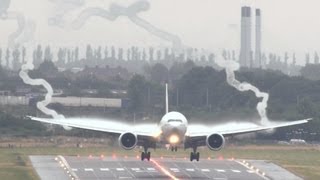 Emirates 777 wake vortex spectacular [upl. by Sharl]