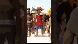 Luffy respects the beggar and Become the king of pirates animation cartoon onepiece 3danimation [upl. by Field]