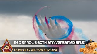 THE BEST OF THE RAF RED ARROWS 60TH ANNIVERSARY DISPLAY COSFORD AIR SHOW 2024 [upl. by Marcellina]