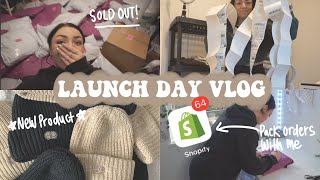 LAUNCH DAY VLOG  we sold out🥳 [upl. by Nerwal529]