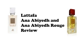 Lattafa Ana Abiyedh and Ana Abiyedh Rouge review [upl. by Nevi342]